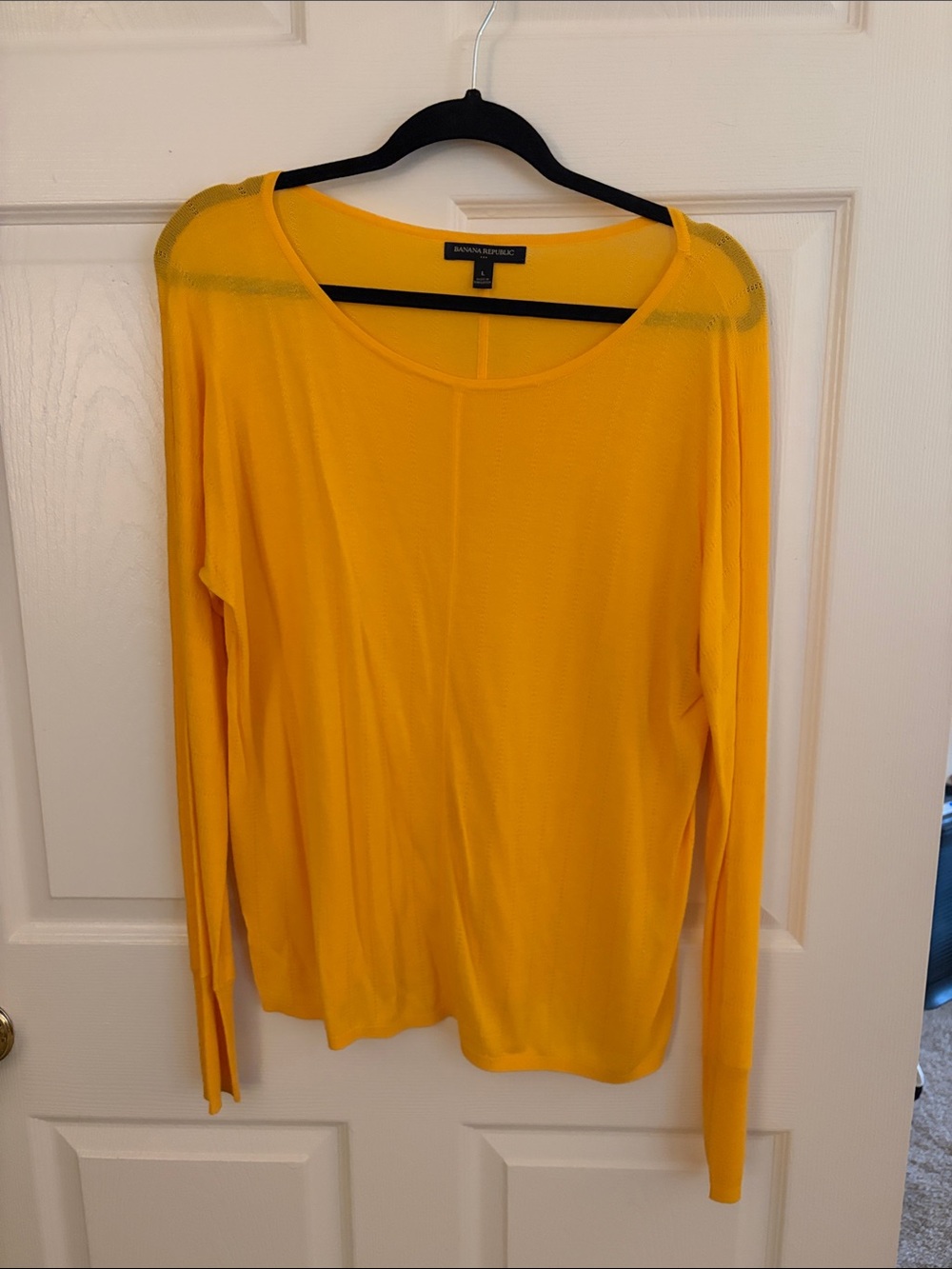 Banana Republic Women's Bright Yellow Long-Sleeve Tee